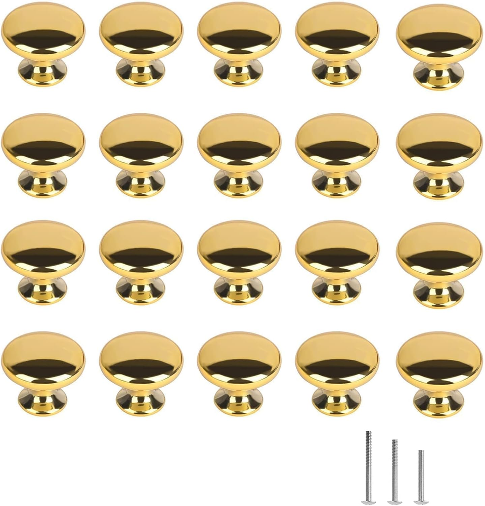 Gold Drawer Knobs Polished Chrome Cabinet Hardware round Mushroom Gold Cabinet K