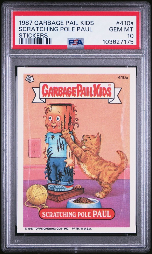 1987 Topps Garbage Pail Kids Series 10 OS10 SCRATCHING POLE PAUL 410a PSA 10 GM