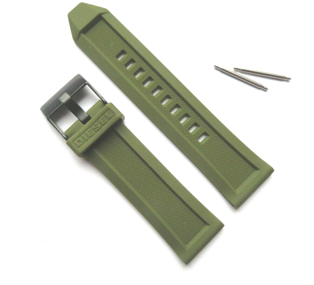 Diesel Original Replacement Band Silicone DZ4391 Watch Strap Green 24 mm
