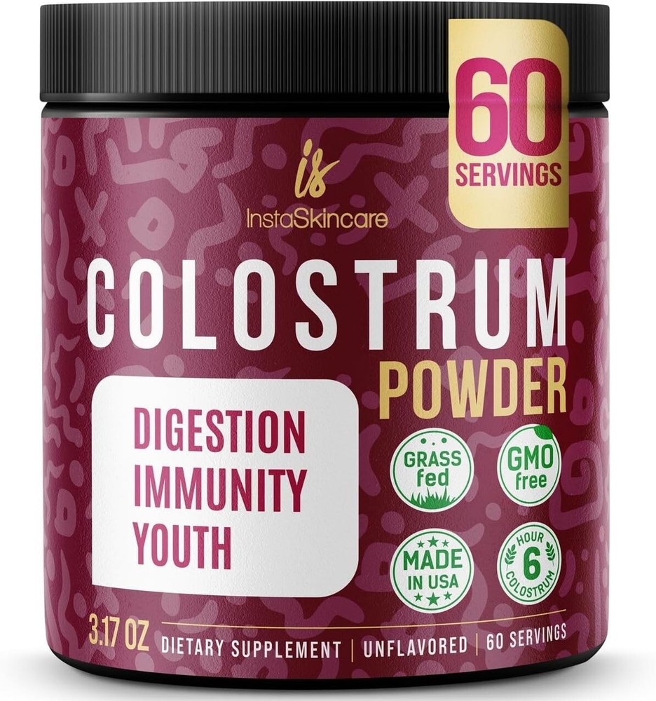 Bovine Colostrum Powder  3.17oz (90g) Unflavored Supplement Digestion  Immunity