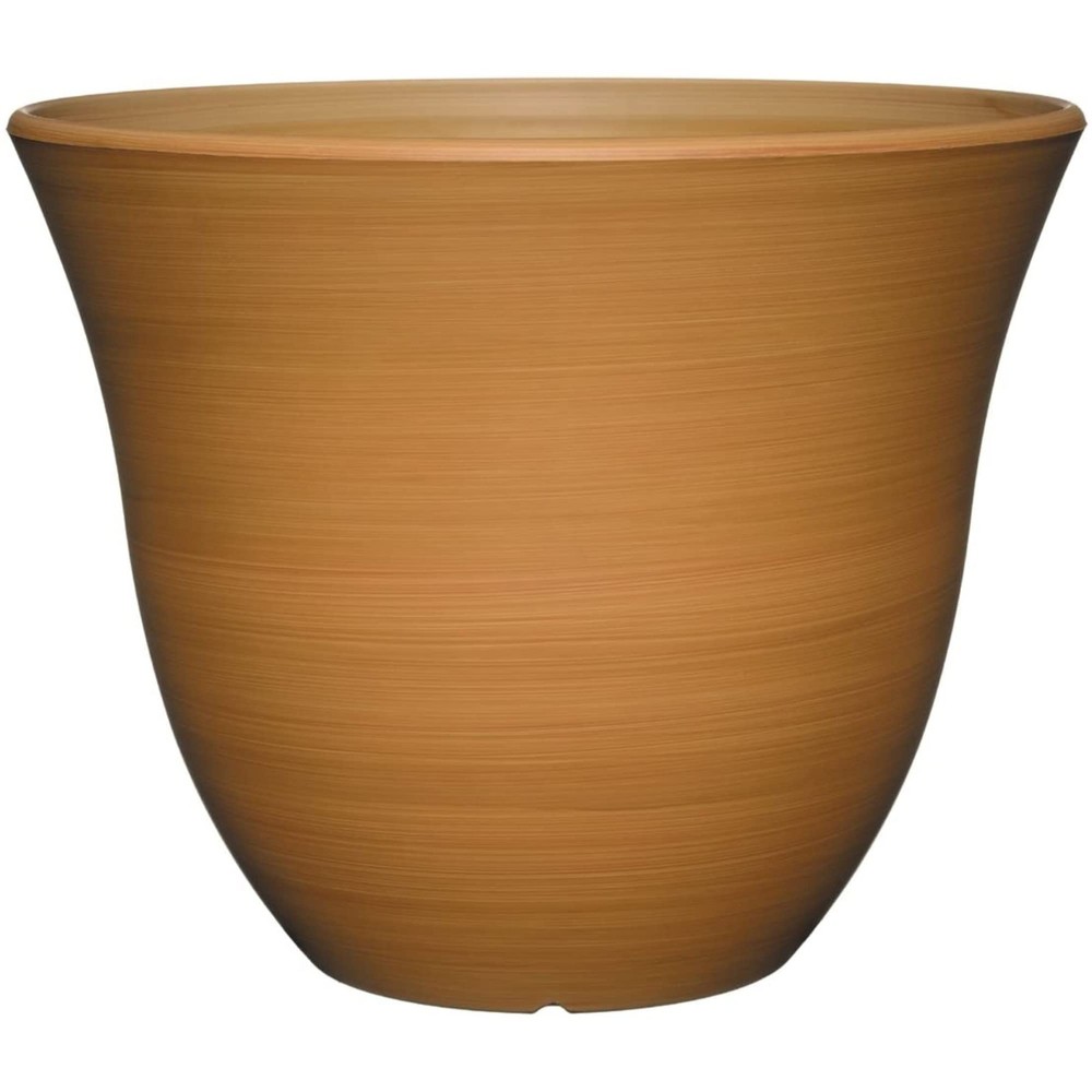 Honeysuckle Resin Flower Pot Planter, Brown, 13
