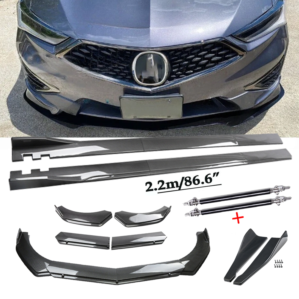 Acura Integra Carbon Fiber Front Bumper Lip & Side Skirt Kit