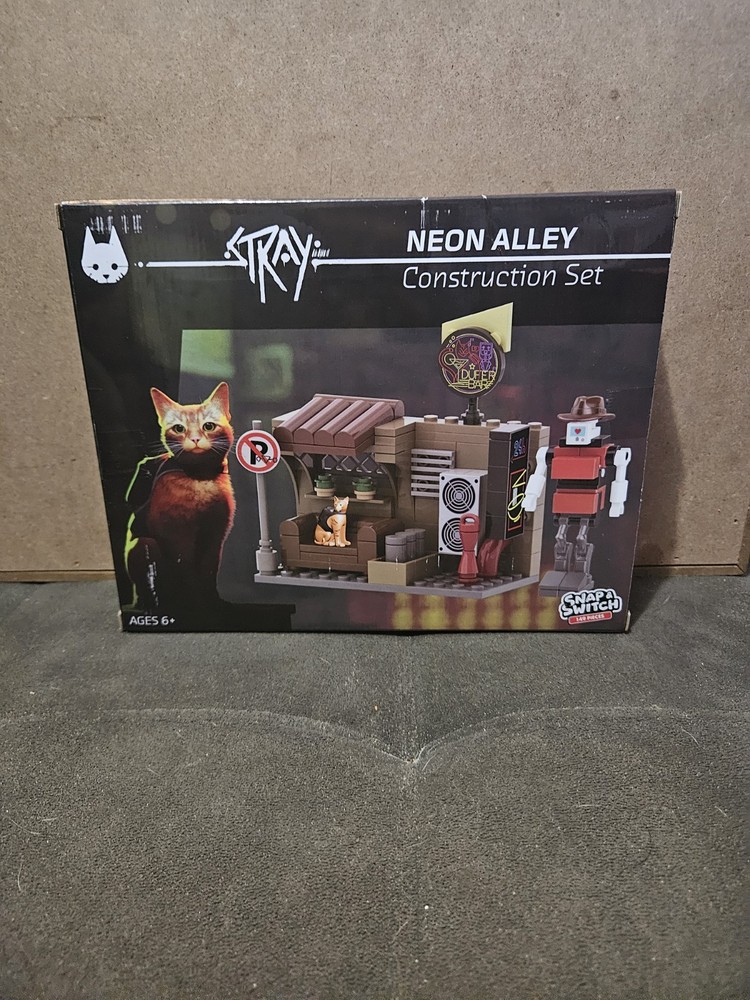 STRAY NEON ALLEY Cat Building Bricks Block Set New Sealed