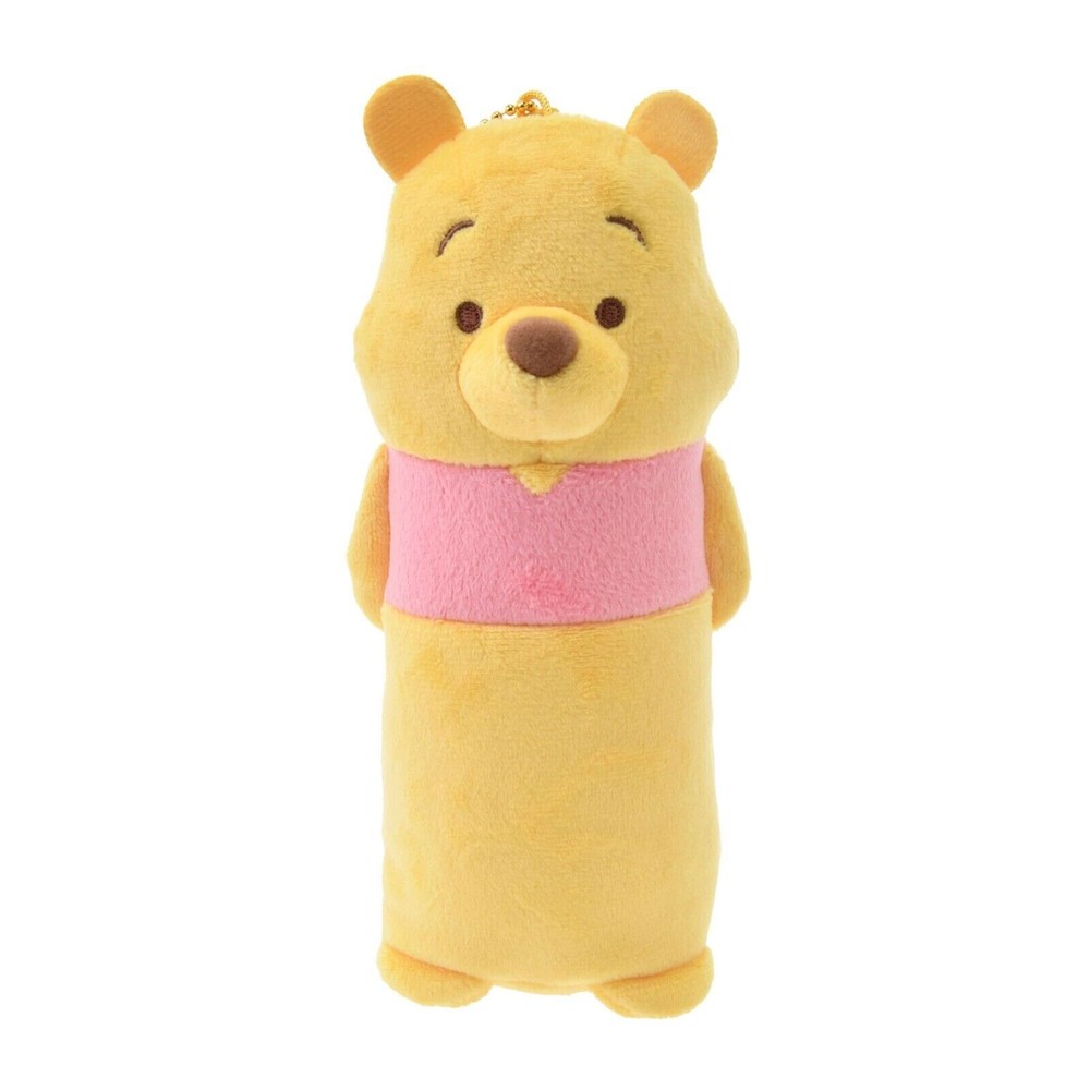 Disney Japan Winnie The Pooh plush pencil case keychain  