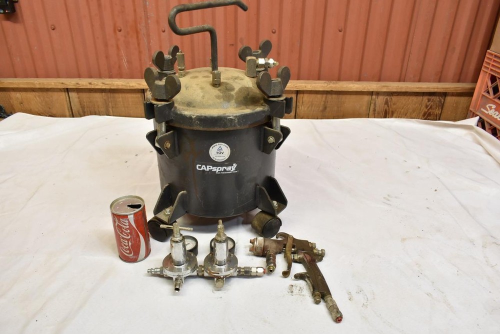 Good Used CapSpray Paint Sprayer Tank Pressure Vessel with Regulator & Nozzle