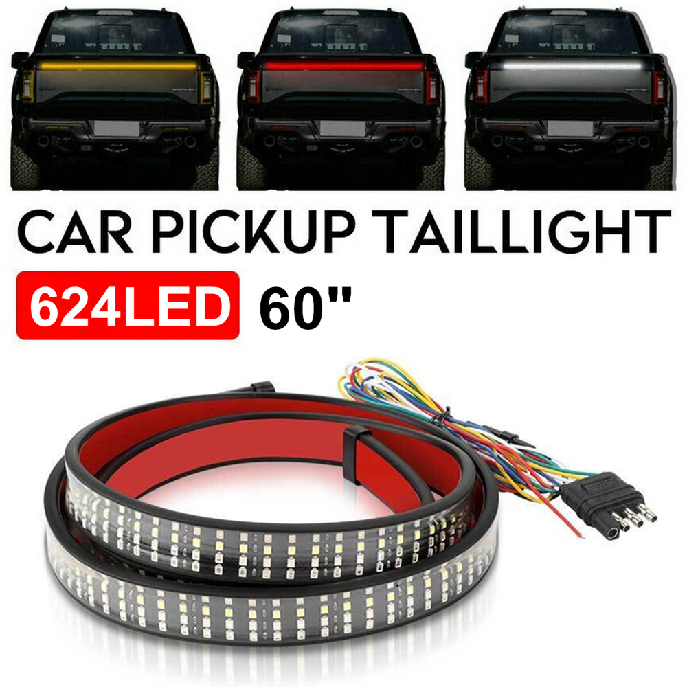 60'' For Ford F150 4Row 6Function LED Truck Strip Rear Tailgate Light Bar Lamp