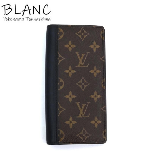 LOUIS VUITTON Portefeuille BrMonogram Macassar Long Wallet Used