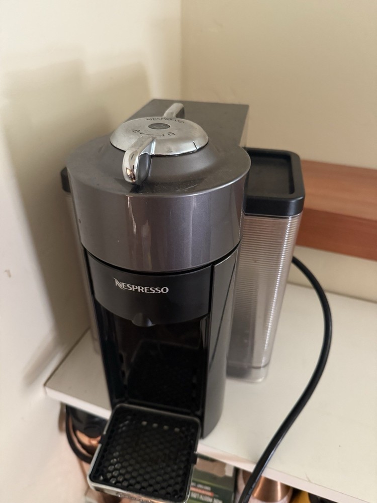 Nespresso Vertuo Capsule Coffee Machine Black/Silver Removable Water Tank