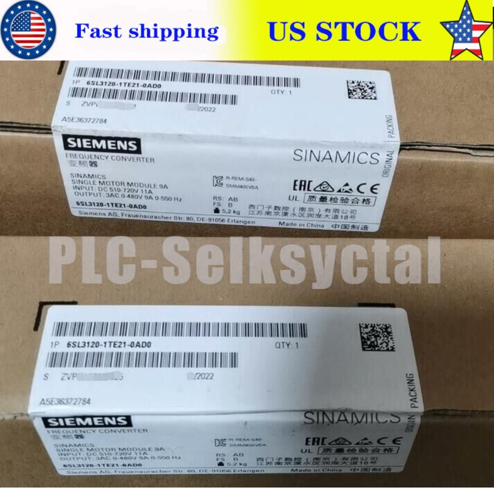 New SIEMENS 6SL3120-1TE21-0AD0 6SL31201TE230AC0 (12 Months Warranty) U