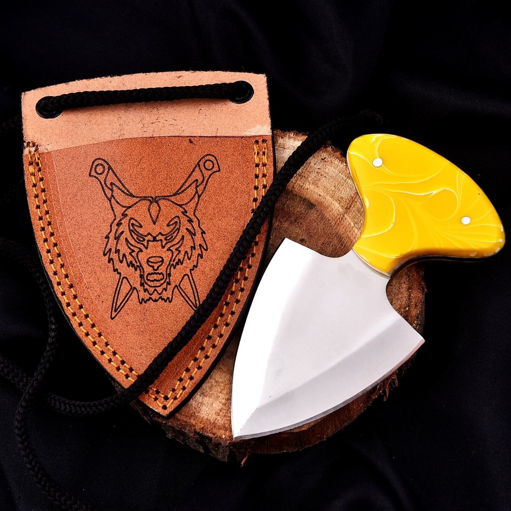 Custom HandMade Hunting Throwing Knife High Polish Stainless Steel Blade 2879