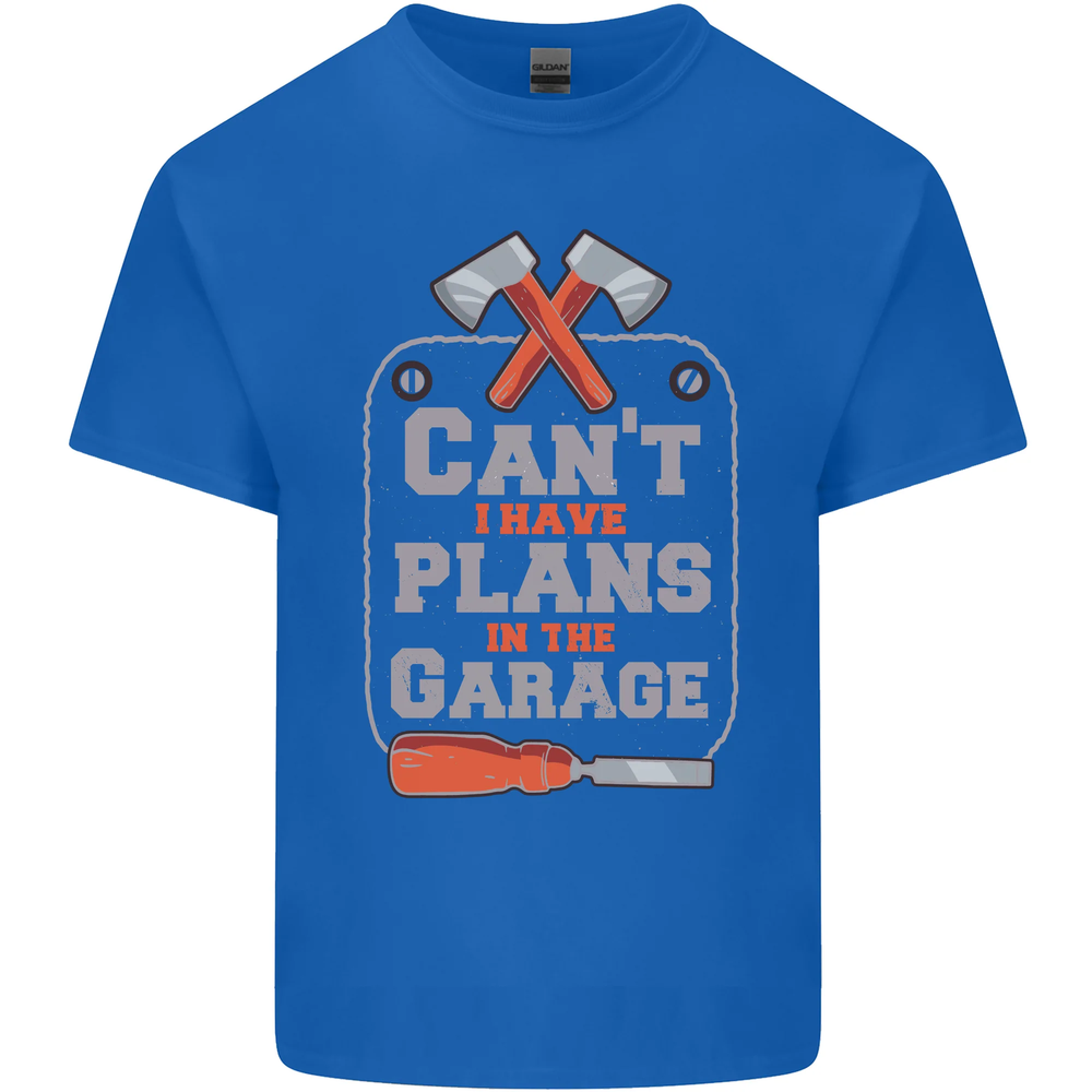 Plans In the Garage Carpenter DIY Tradesman Mens Cotton T-Shirt Tee Top