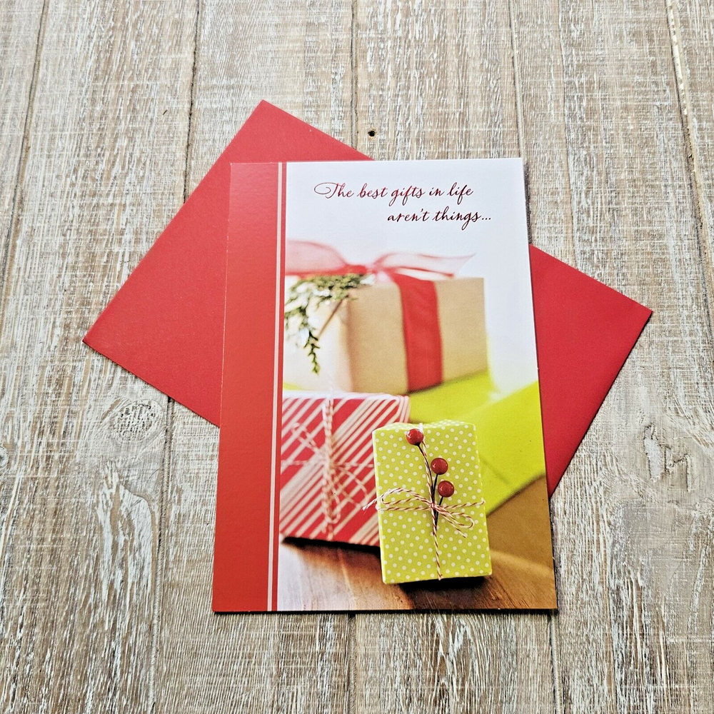Festive Red and Yellow Christmas Greeting Card Hallmark Gift