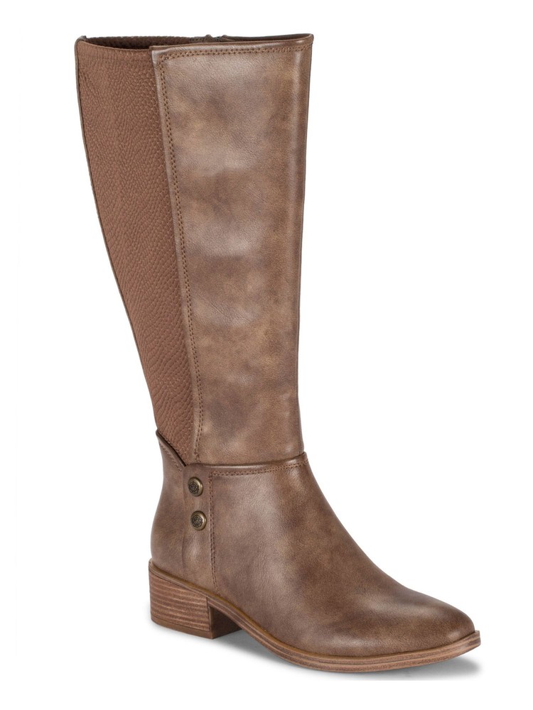 BARETRAPS Womens Brown Form Fitting Scaled Back Madelyn Riding Boot 8.5 M