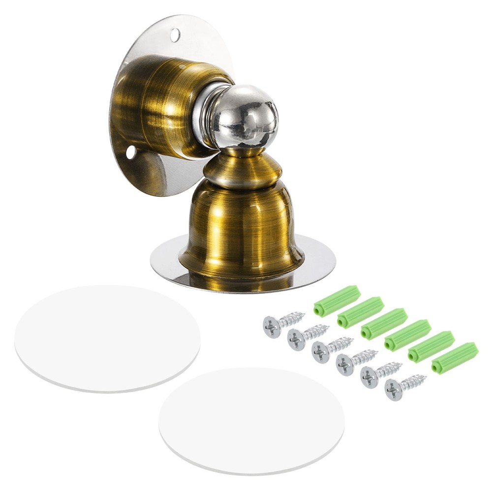 Magnetic Door Stopper, Stainless Steel Magnets Door Stops, Brass Tone