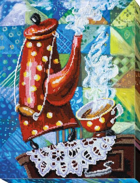 Bead embroidery kit Service with dots needlework kit Art canvas beadwork pattern