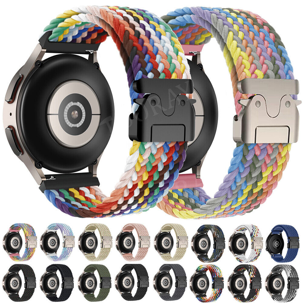 20/22mm Universal For Huawei Samsung Amazfit Garmin Watch Band Nylon Loop Strap