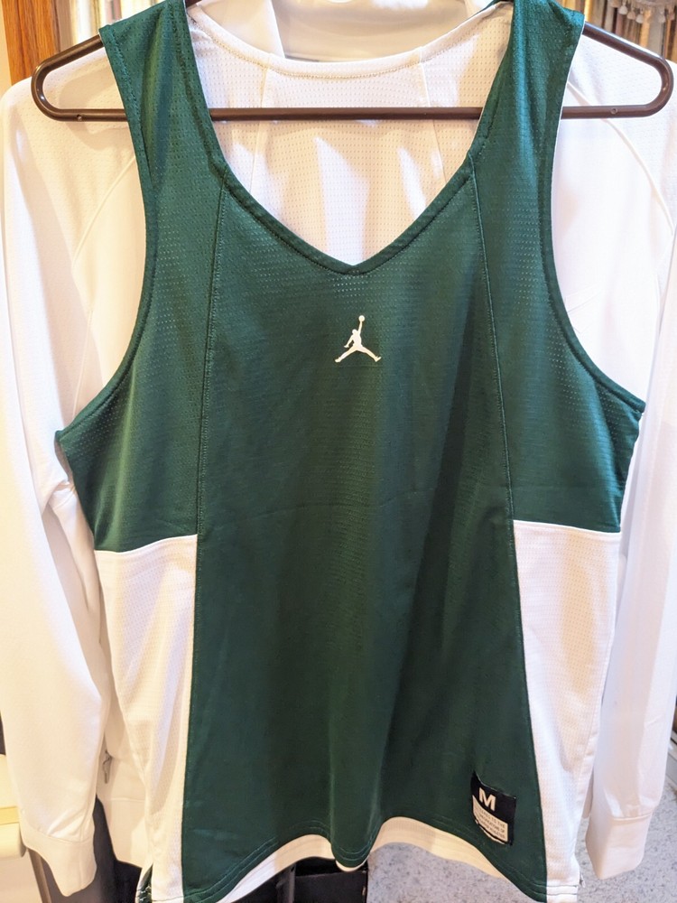 Air Jordan Men’s Reversible Green White Basketball Jersey Jumpman Emblem