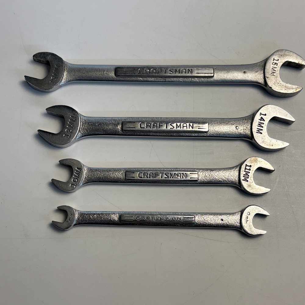 Craftsman Metric Open End Wrench Lot 4pc 7x9 10x11 12x14 13x15