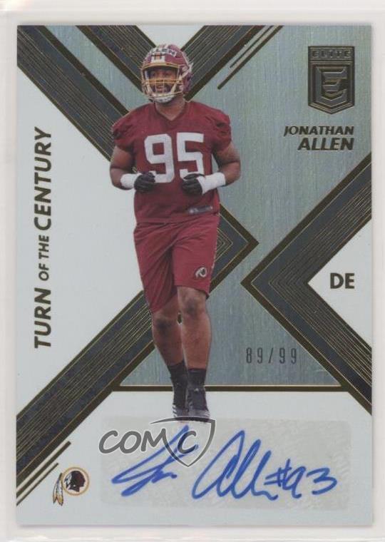 2017 Donruss Elite Turn of the Century /99 Jonathan Allen #TC-50 Rookie Auto RC