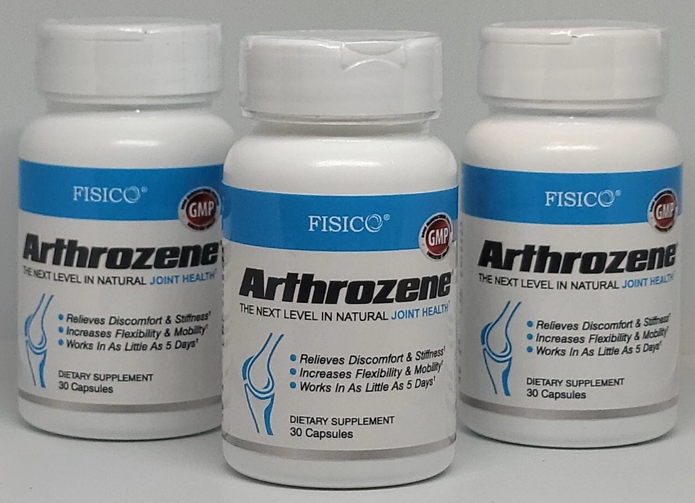 (3) Fisico Arthrozene Natural Joint Health Supplement 30 Caps Genuine Exp 12/27