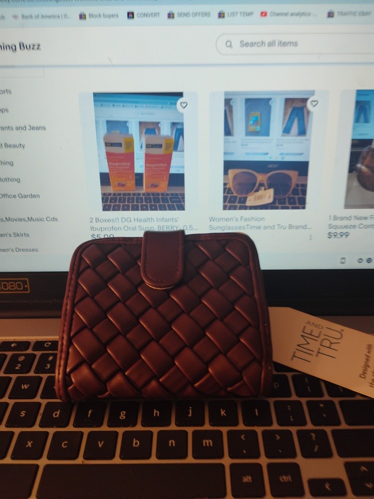 Women's New Purple Bi-Fold Wallet by Time and Tru