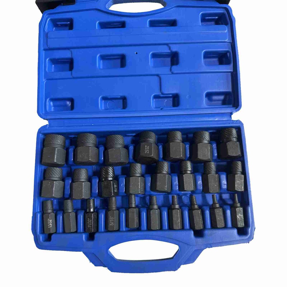 25PCS High Hardness 40Cr Hex Screw Extractor Set for Stuck Bolts