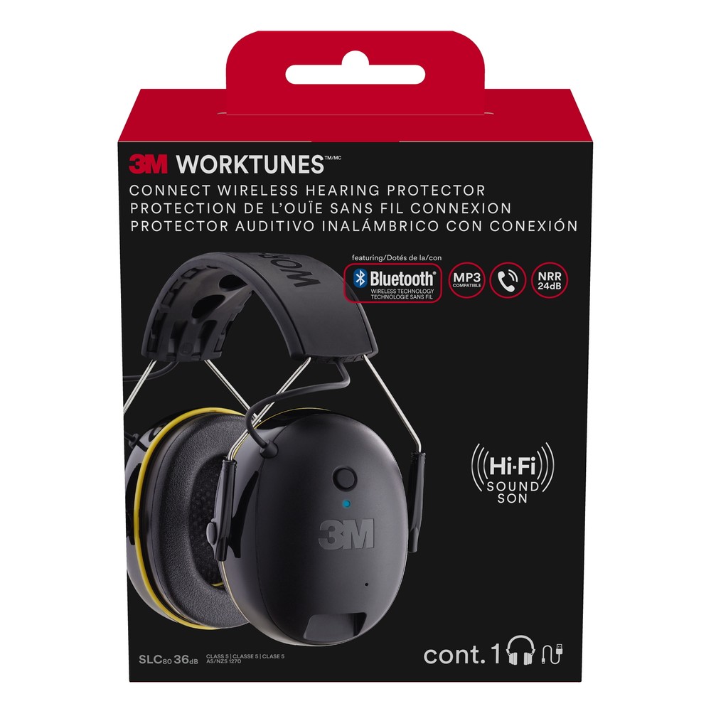 WorkTunes Connect Bluetooth Hearing Protector - Stereo - Mini-phone - Wired/Wire