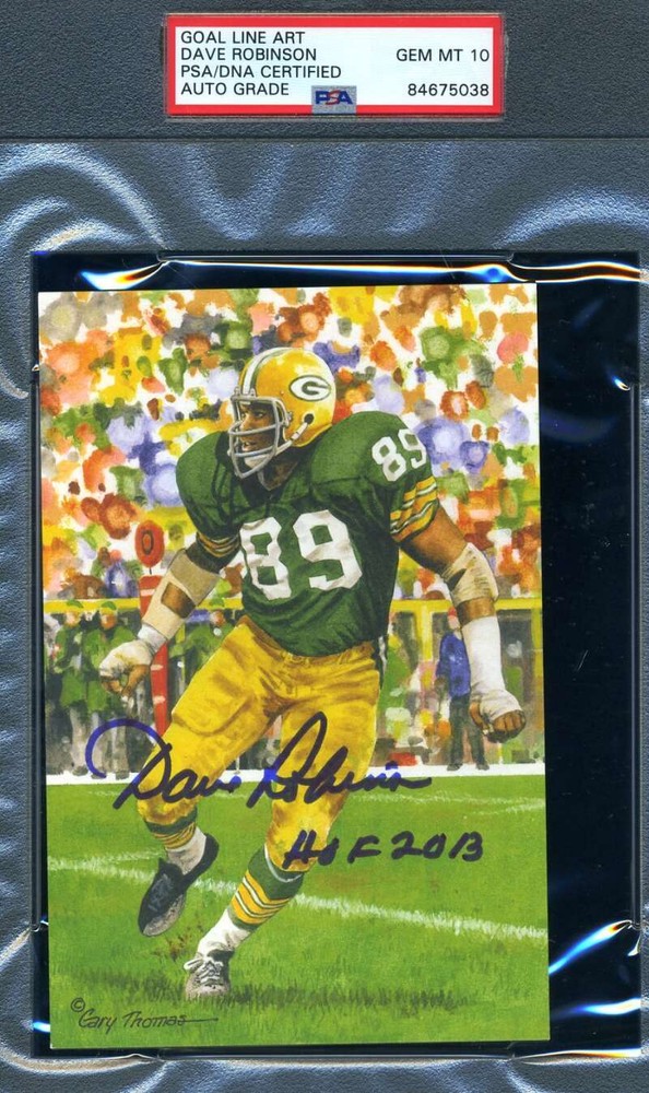 Dave Robinson PSA 10 DNA Certified Goal Line Autograph GLAC Gem Mint Signed