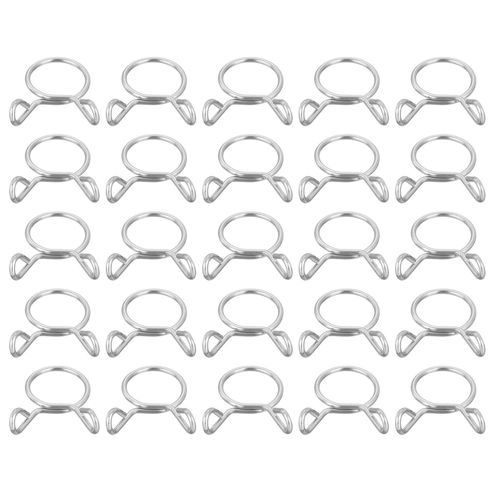25 Pcs Fuel Line Hose Tubing Spring Clips 15mm Water Pipe Spring Clip Clamps