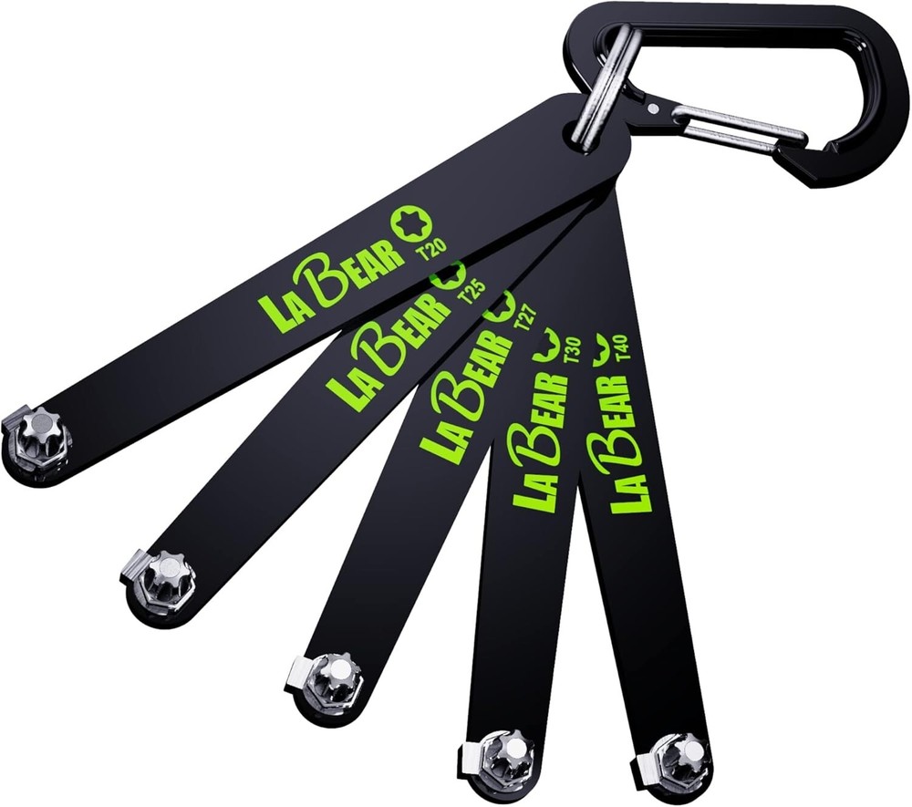 5-Piece Ultra Low Profile Torx Bit Set with Offset Handle