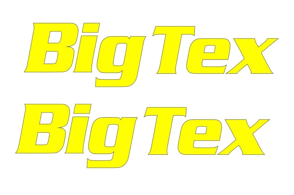Big Tex Trailer Logo Decal BigTex - Set of 2 - 37