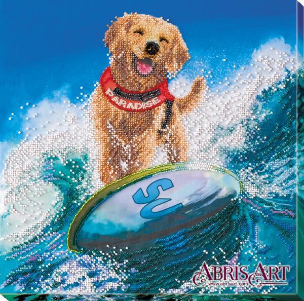 Bead embroidery kit Sea of joy needlework kit Art canvas beadwork pattern