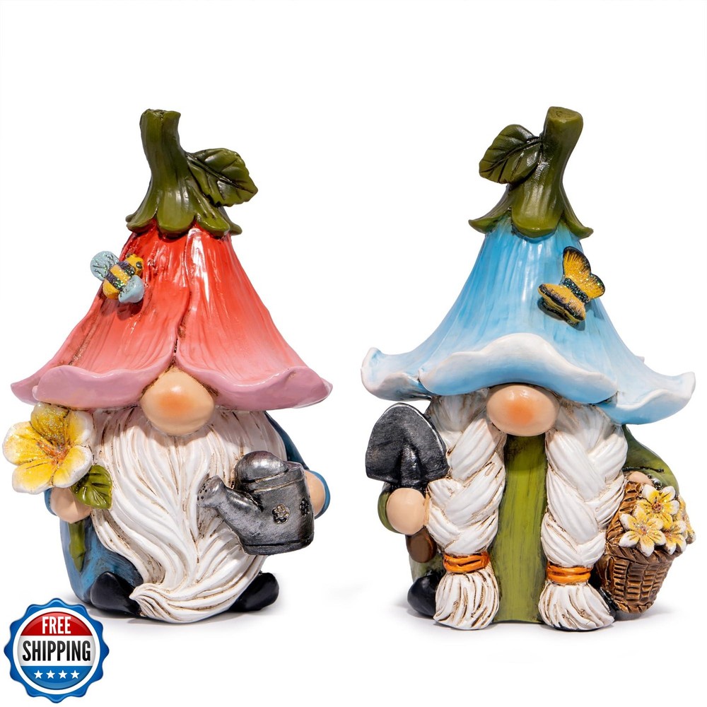 Handcrafted Spring Garden Gnome Decor for Outdoor Ornamentation