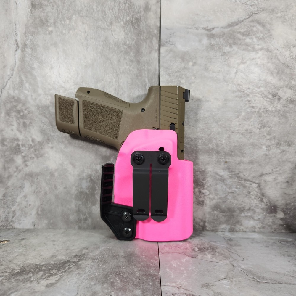 Customizable Hot Pink IWB Holster with Mono Block and Claw for Your Model