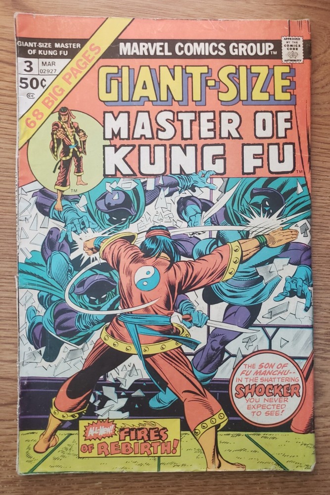 Giant-Sized Master Of Kung Fu #3 All New! Fires Of Rebirth! VG 4.5 published 75'