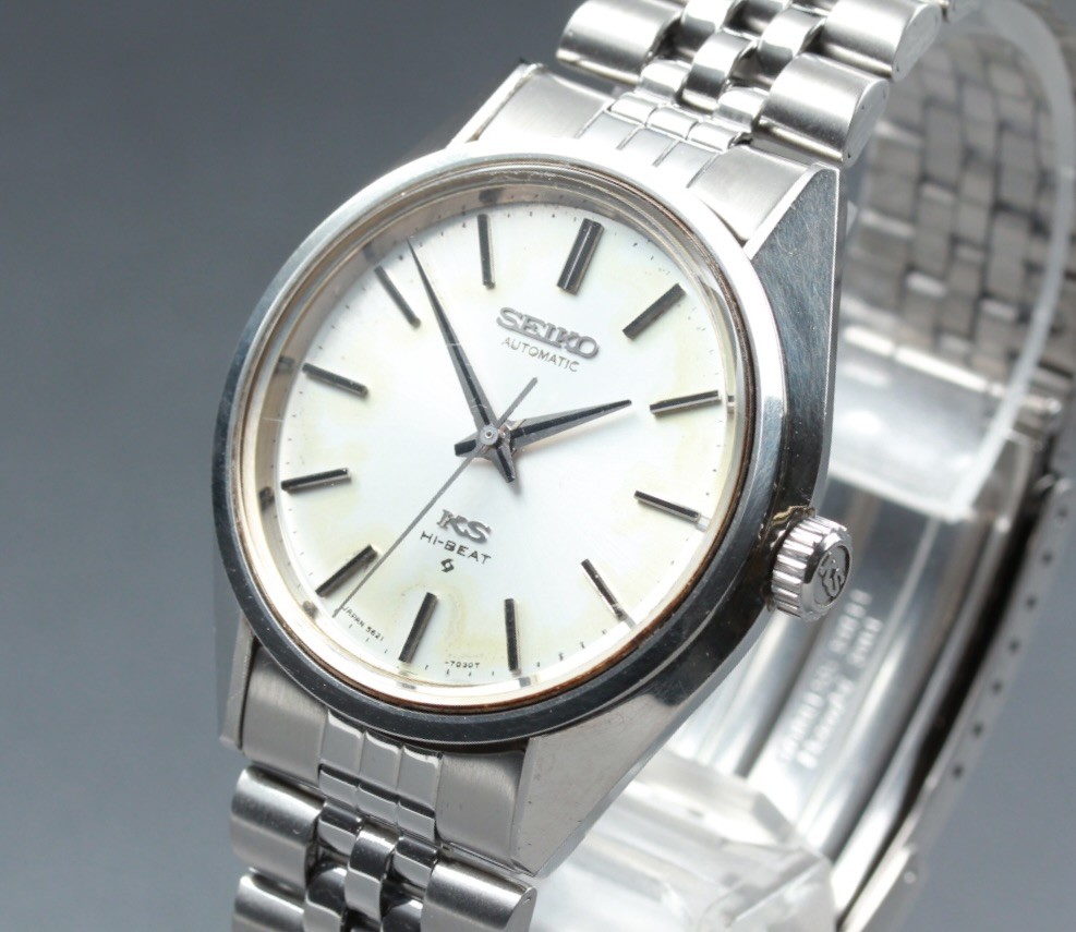 Vintage 1972 [Exc+5] KING SEIKO KS HI-BEAT 5621-7021 Silver Dial AT Men's Watch