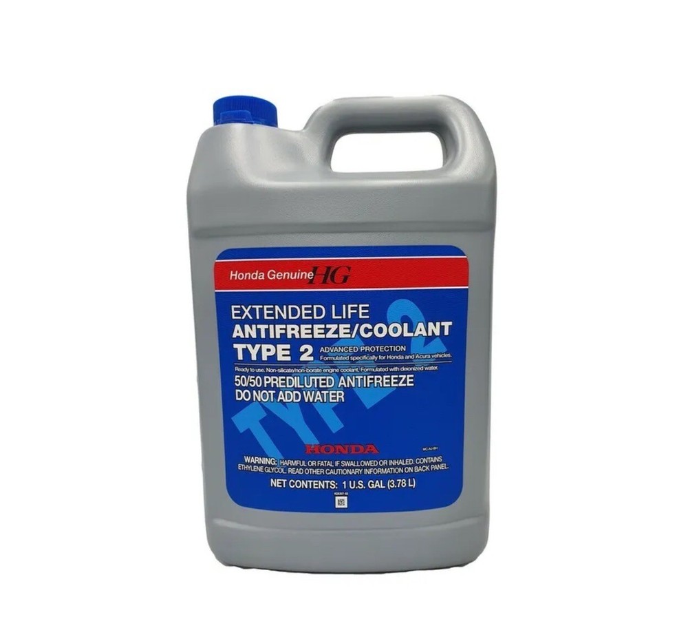Honda / Acura - 1 Gallon Engine Coolant Antifreeze Type 2 Blue Genuine