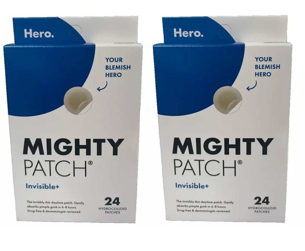 2x Mighty Patch Invisible+ Hydrocolloid Acne Pimple Patches 48 Count) Exp 2027