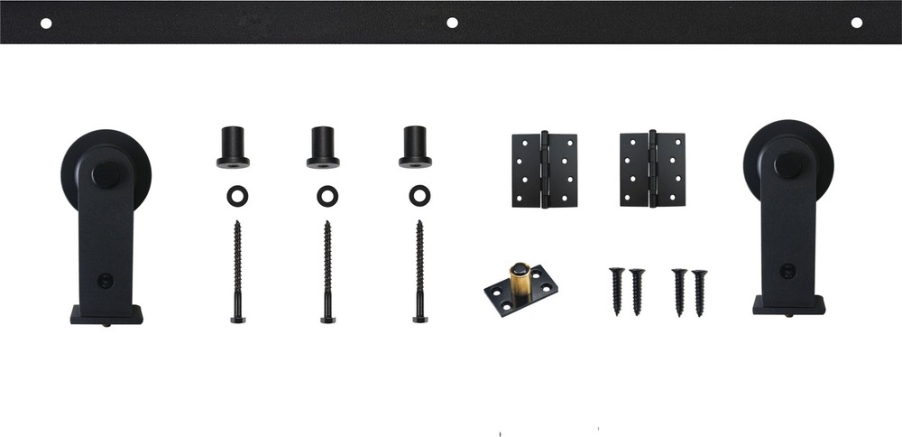 Miseno 36 Inch Black Bi-Fold Barn Door Hardware Kit MBD0007X39