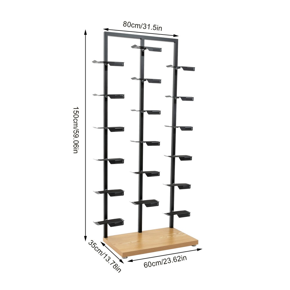 Free Standing Shoe Rack Shop Shoe Display Rack Shoe Display Shelf for 18 Pairs