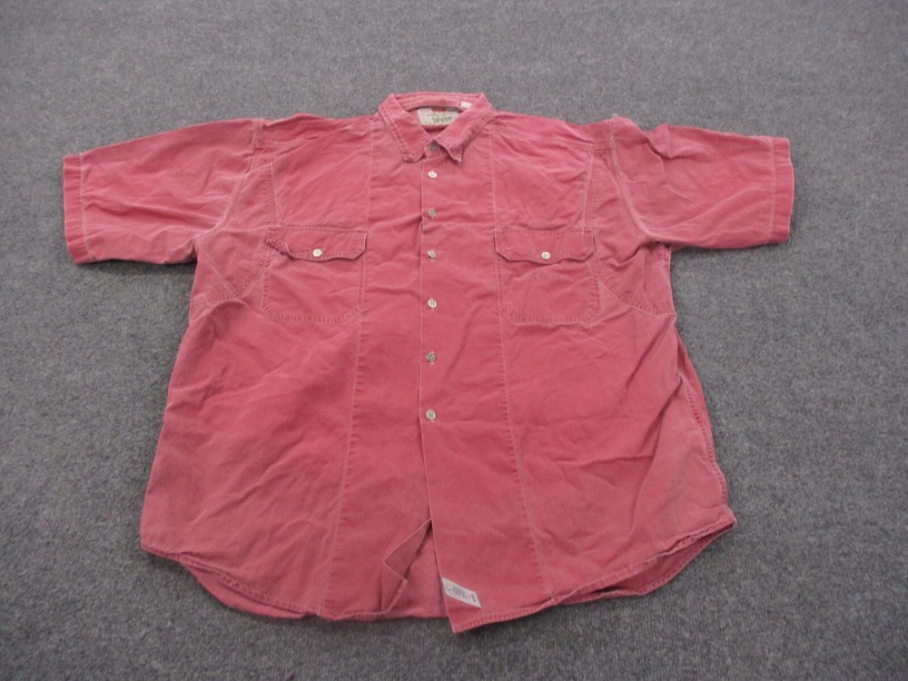 Vintage Levis Shirt Adult XL Red Western Cowboy Outdoors Ranch Hiking Mens