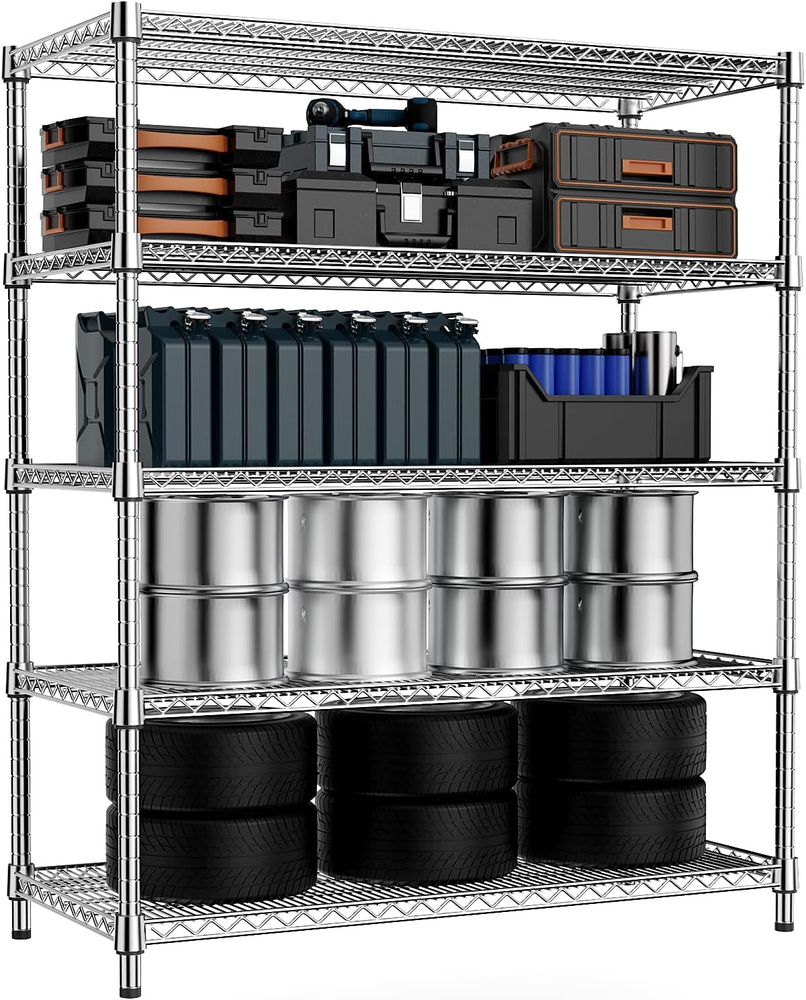 MZG 2200 Lbs Garage Shelving 5 Tier Industrial Metal Shelving Units for Commerci