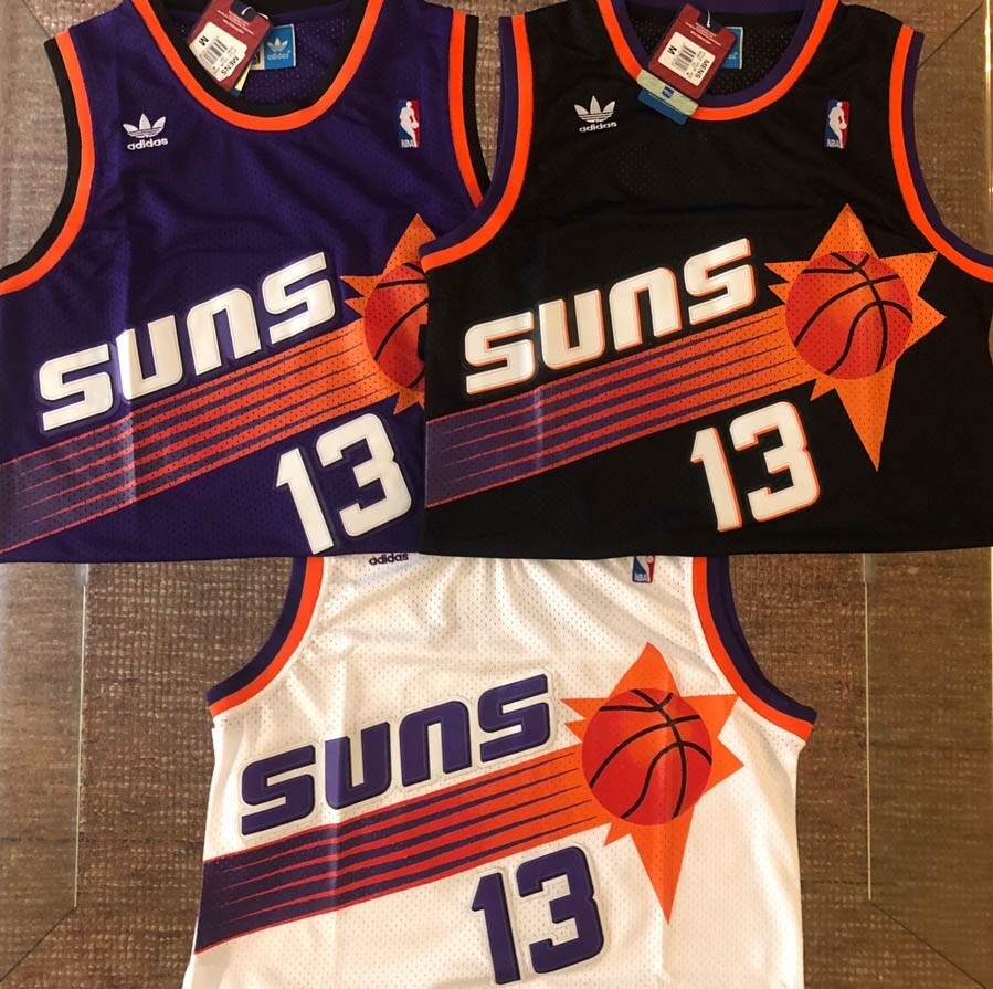 Steve Nash #13 Phoenix Suns Men's Stitched White Black Purple Jersey