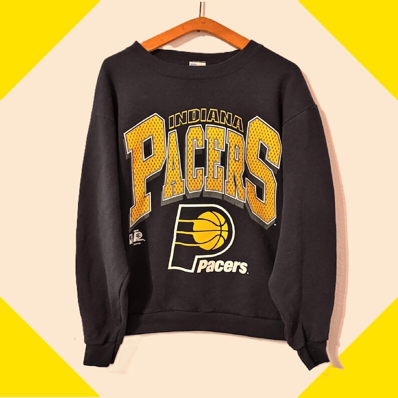 90s Indiana Pacers NBA Crewneck Sweatshirt, NBA sweatshirt, black shirt QT119