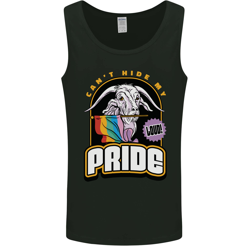 Cant Hide My Pride LGBT Gay Awareness Mens Vest Tank Top