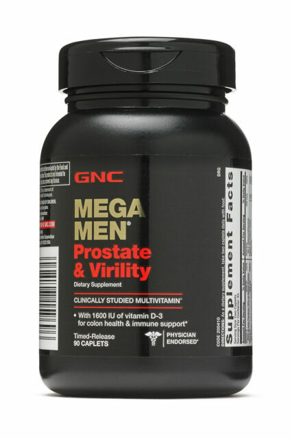 GNC Mega Men Prostate and Virility Multi Vitamins - 90 Caplets