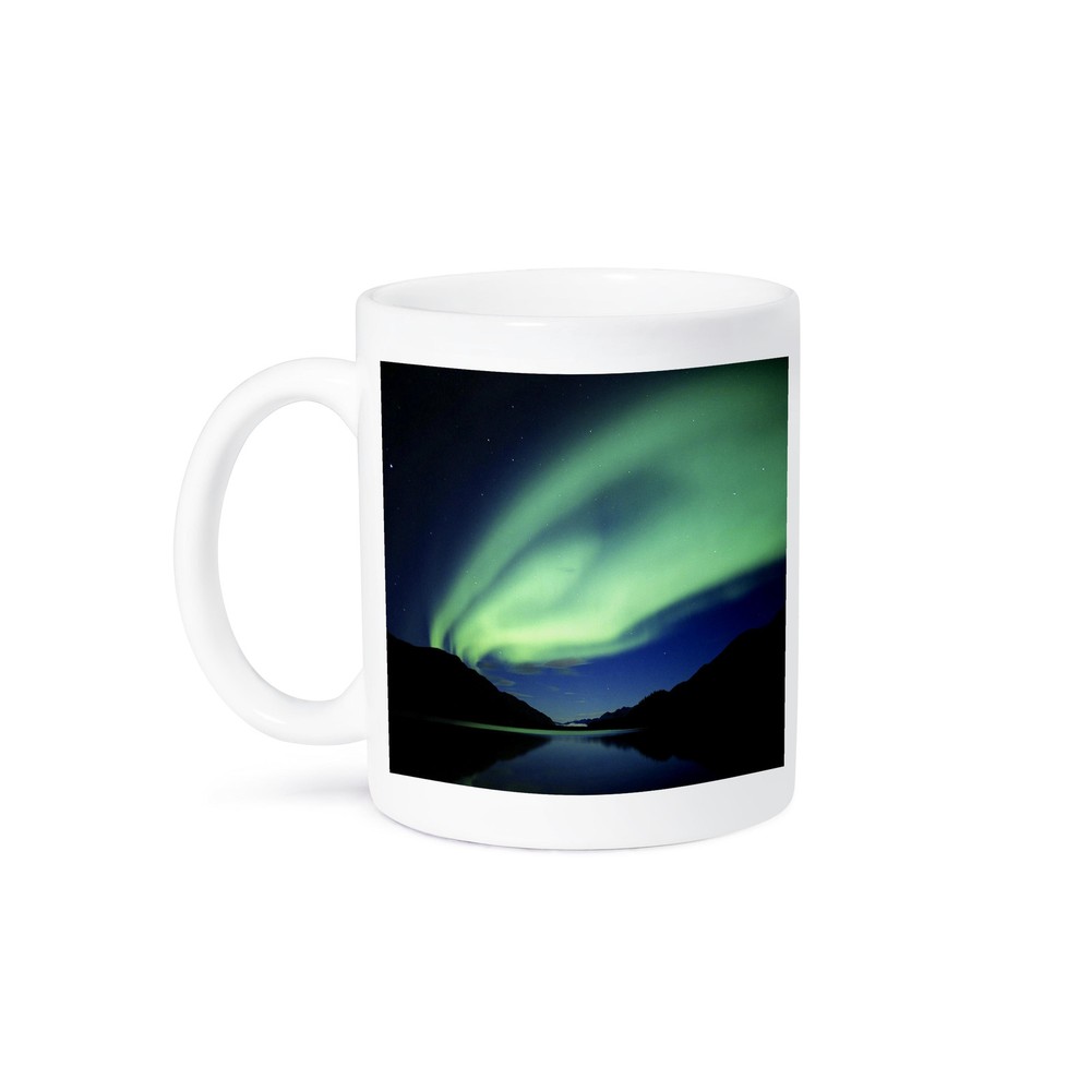 3D Rose Northern Lights Aurora Borealis Coffee Mug  