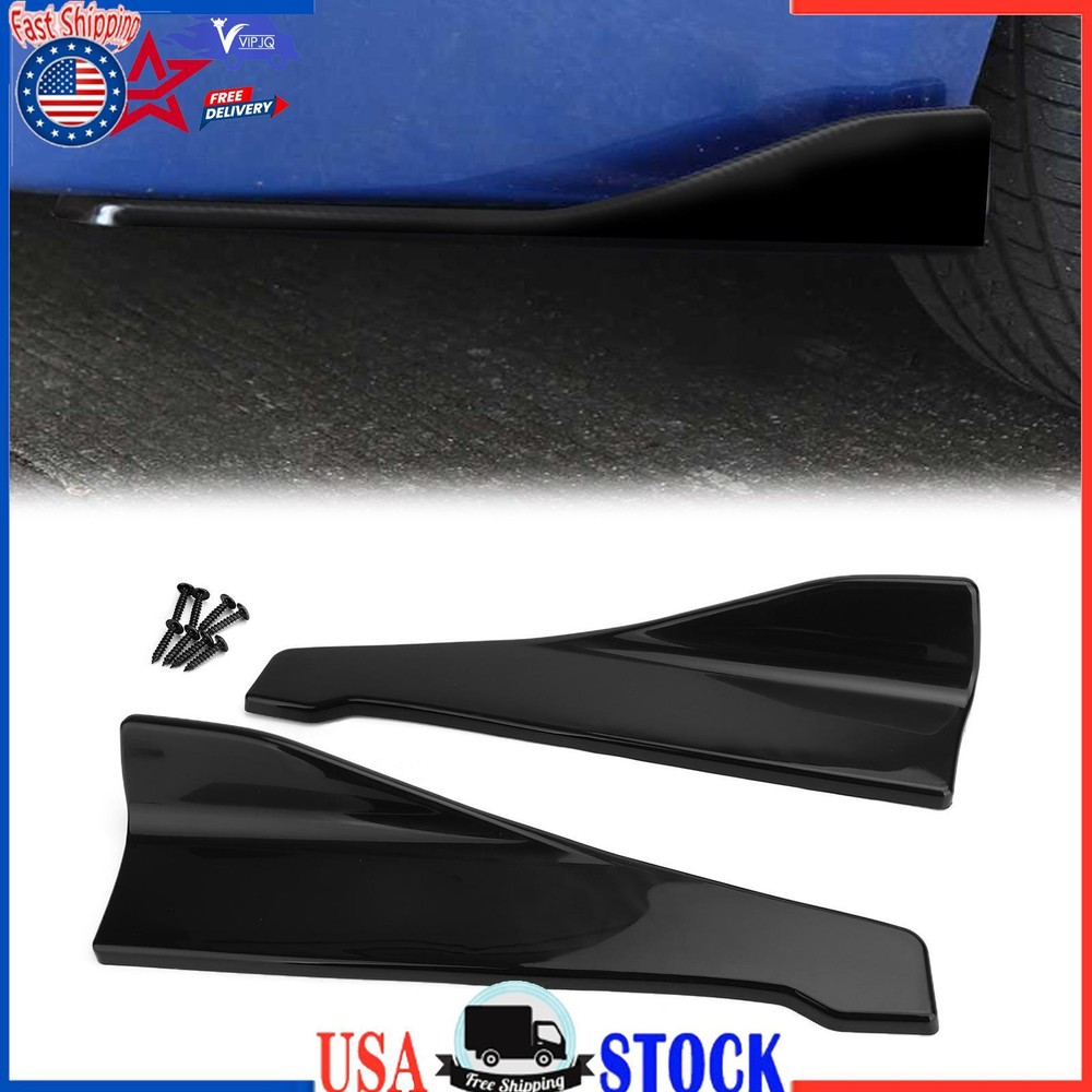 48cm Skirt Spoiler Rear Lip with Side Extension Rocker Splitters Winglet Wings for Cars USA