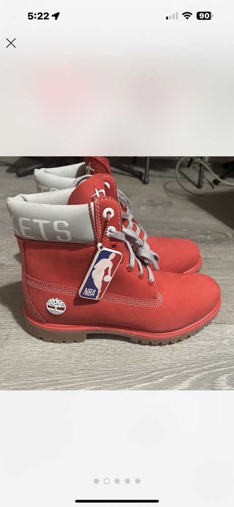 Timberland x NBA Houston Rockets Red Boots Size 9.5 US Men