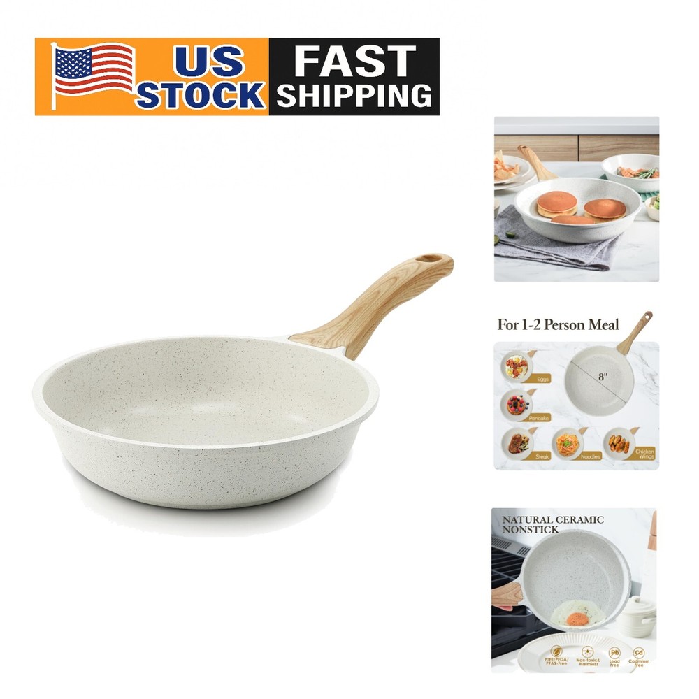 8-Inch Ceramic Nonstick Frying Pan Induction Compatible Versatile